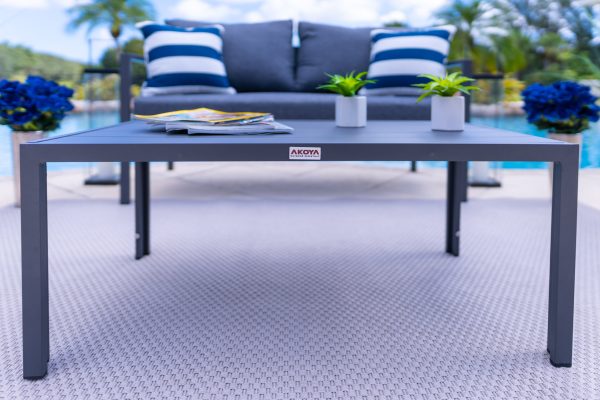 Juno 4 Piece Outdoor Conversation Sofa Set in Charcoal - Image 10
