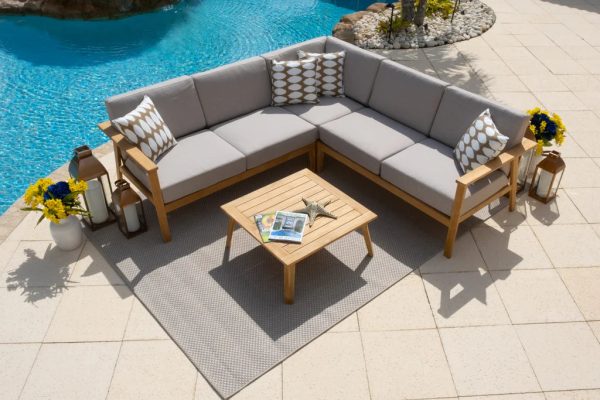 Laguna 16 Piece Outdoor Patio Furniture Combination Set in Teak - Image 2